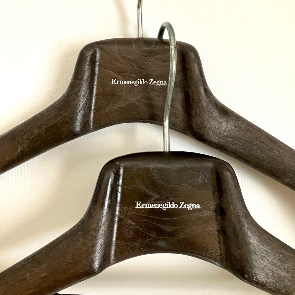 ERMENEGILDO ZEGNA Set of TWO Designer Boutique Composite Heavy Suit Hangers